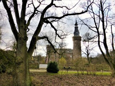 Foto der Landschaft um und mit Schloss Moyland