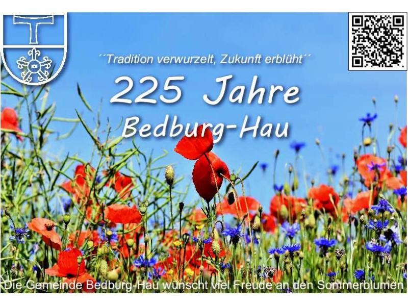 Sommerblumenwiese mit blauem Himmel